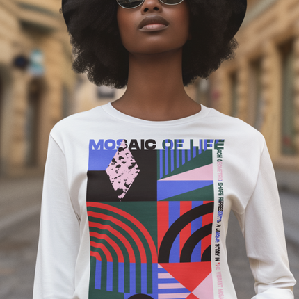 <strong>MOSAIC OF LIFE</strong> <strong>Eco-friendly sweatshirt.</strong> A colourful celebration of life eco-friendly and bold.
