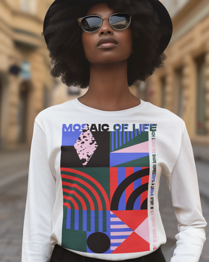 <strong>MOSAIC OF LIFE  Sweatshirts. </strong>A Colourful Celebration of Life. Eco-Friendly and Bold.