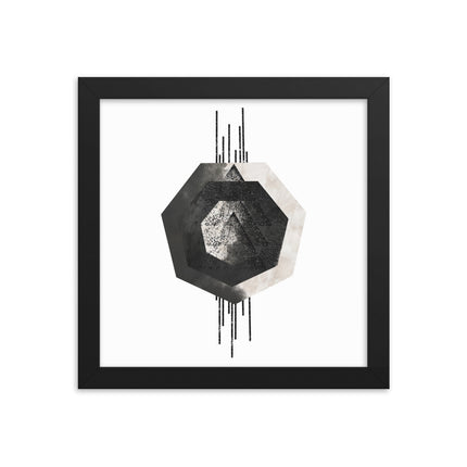 Framed poster - MONOCHROME GEOMETRIC