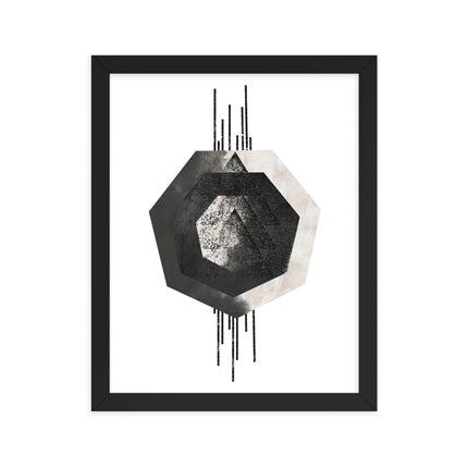 Framed poster - MONOCHROME GEOMETRIC