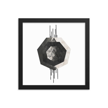 Framed poster - MONOCHROME GEOMETRIC
