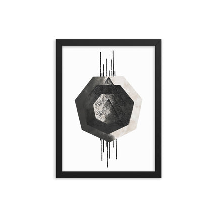 Framed poster - MONOCHROME GEOMETRIC