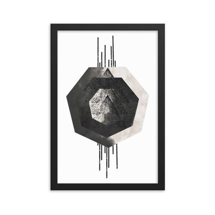 Framed poster - MONOCHROME GEOMETRIC