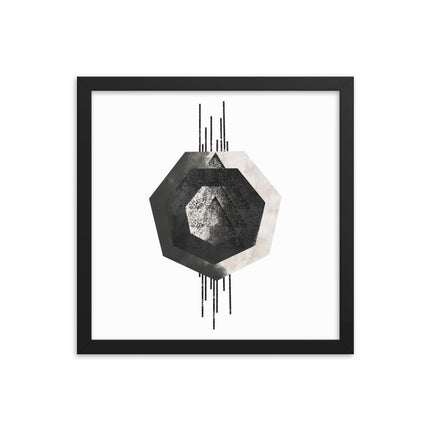 Framed poster - MONOCHROME GEOMETRIC
