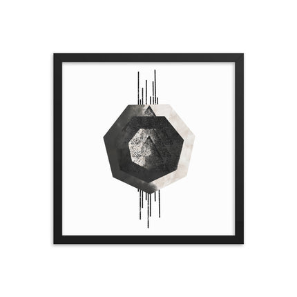 Framed poster - MONOCHROME GEOMETRIC