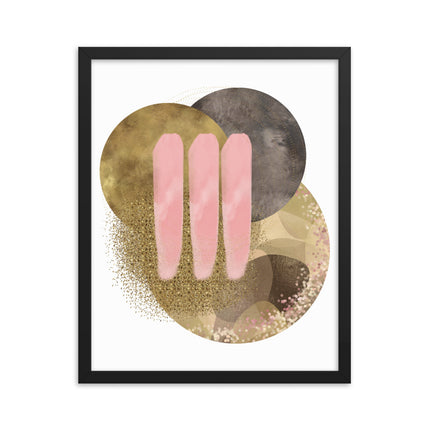 Framed poster - GOLDEN HARMONY CIRCLES