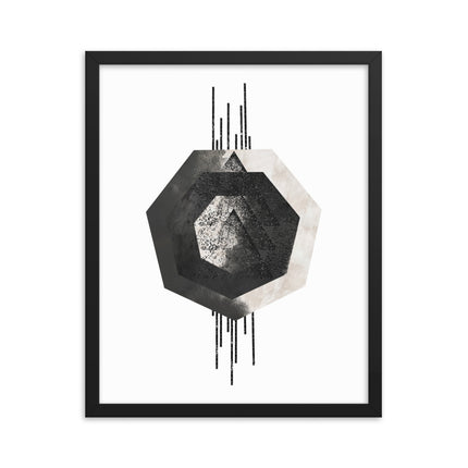 Framed poster - MONOCHROME GEOMETRIC