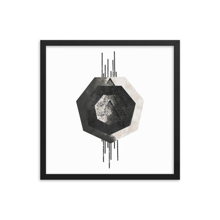 Framed poster - MONOCHROME GEOMETRIC