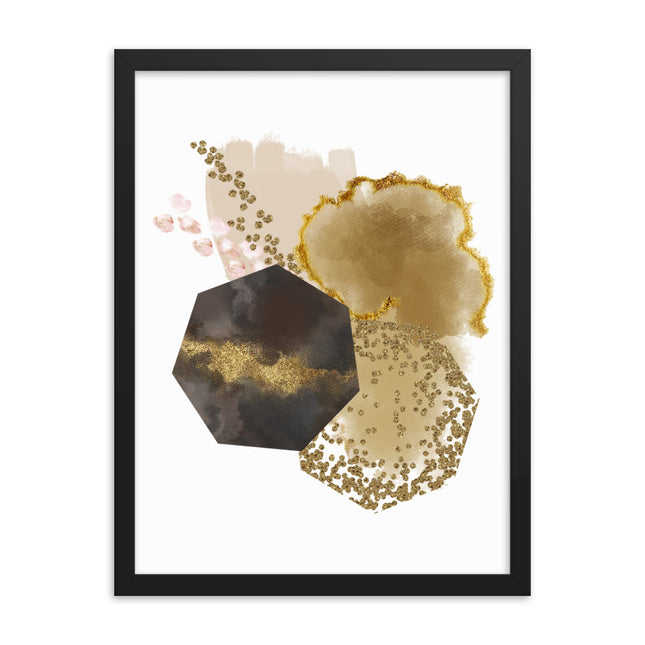 Framed poster - GOLDEN ABSTRACTION