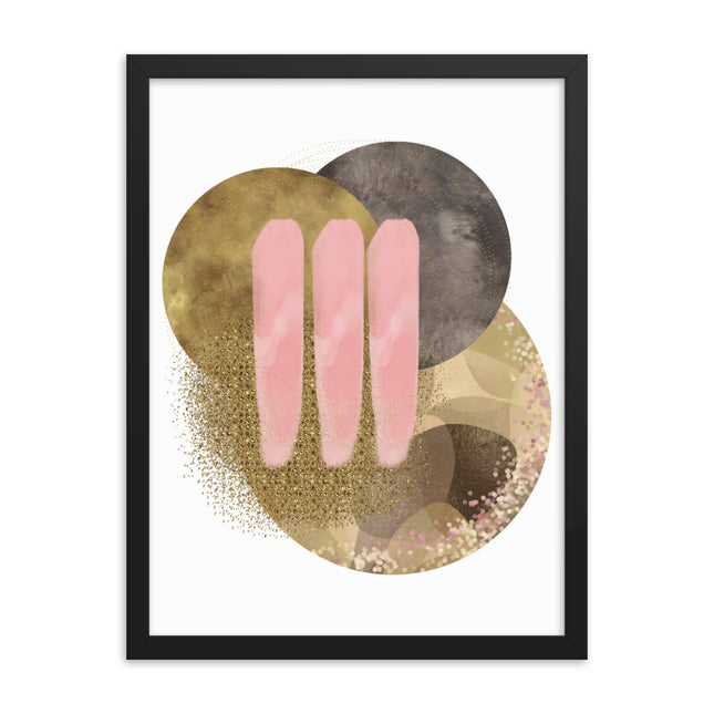 Framed poster - GOLDEN HARMONY CIRCLES