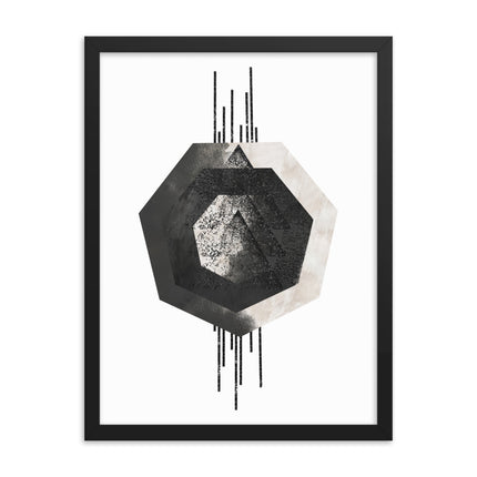 Framed poster - MONOCHROME GEOMETRIC