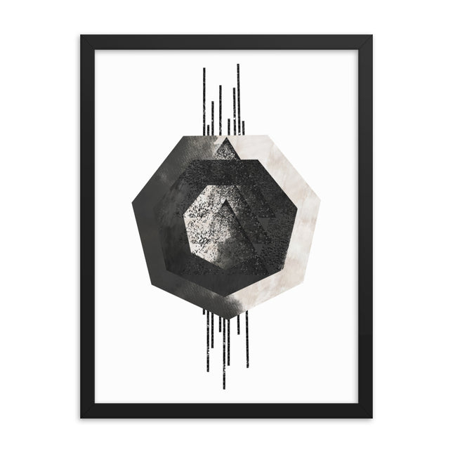 Framed poster - MONOCHROME GEOMETRIC