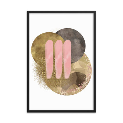 Framed poster - GOLDEN HARMONY CIRCLES