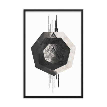 Framed poster - MONOCHROME GEOMETRIC