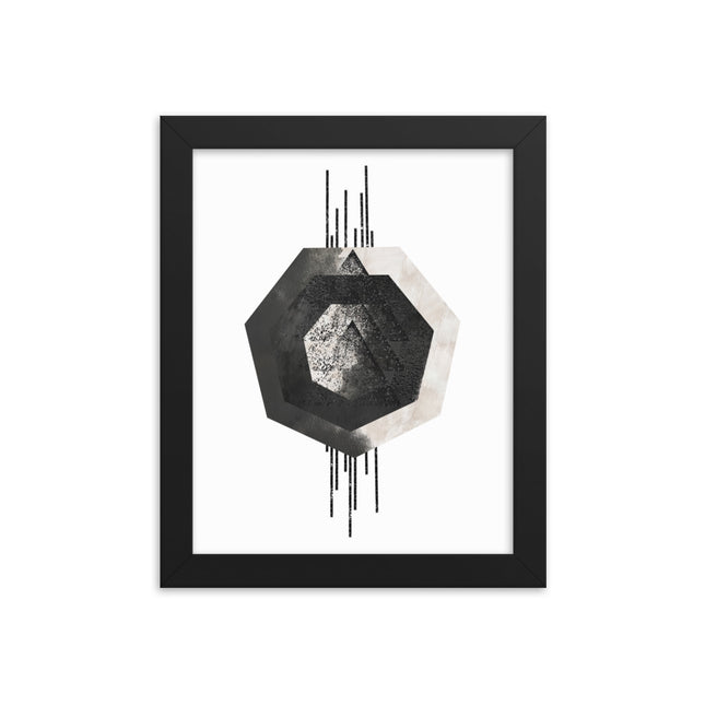Framed poster - MONOCHROME GEOMETRIC
