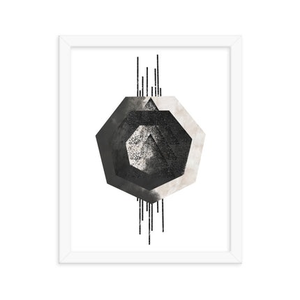 Framed poster - MONOCHROME GEOMETRIC