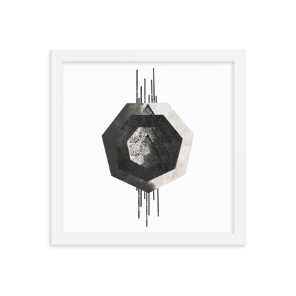 Framed poster - MONOCHROME GEOMETRIC
