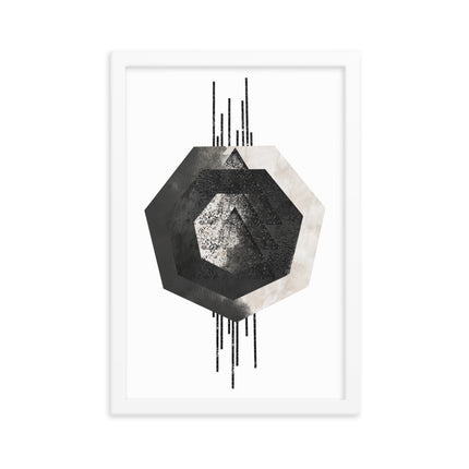 Framed poster - MONOCHROME GEOMETRIC