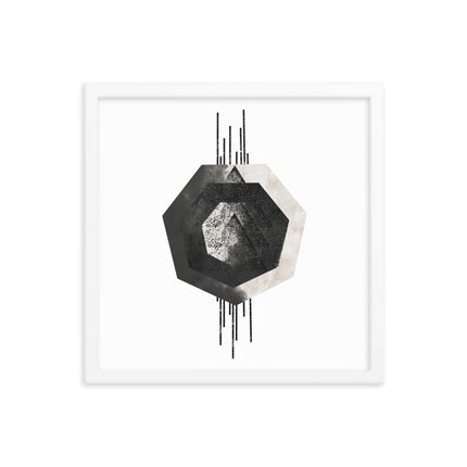 Framed poster - MONOCHROME GEOMETRIC