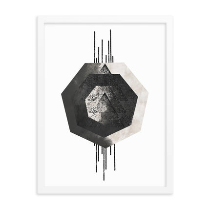 Framed poster - MONOCHROME GEOMETRIC