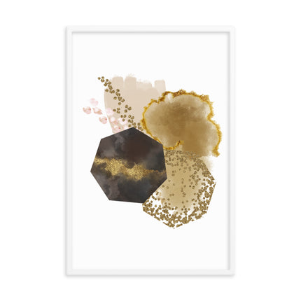 Framed poster - GOLDEN ABSTRACTION