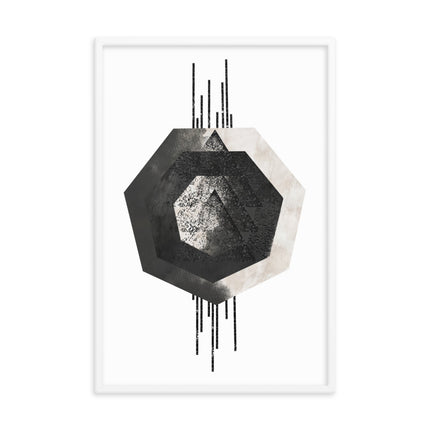 Framed poster - MONOCHROME GEOMETRIC