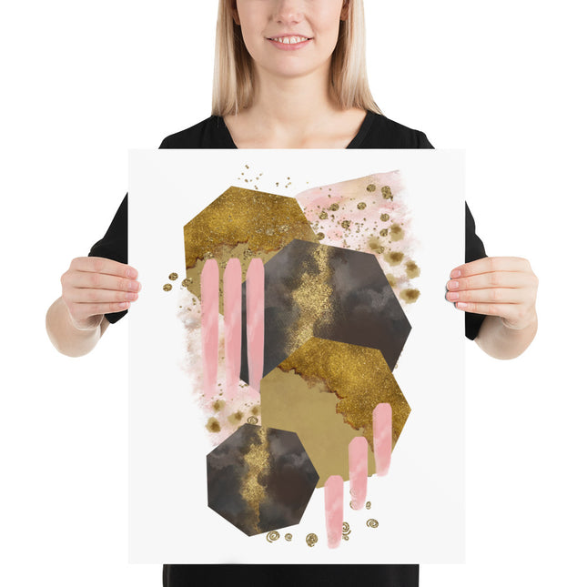 Poster - BLUSHING HEXAGONS