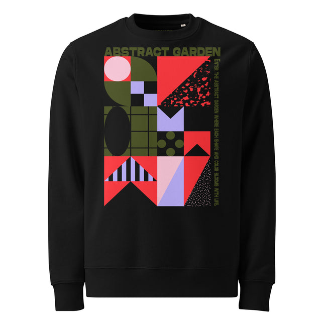 Eco-friendly sweatshirt - ABSTRACT GARDEN