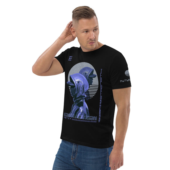 DISTRACTION BLUE Organic T-Shirt