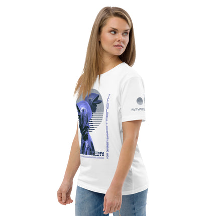 DISTRACTION BLUE Organic T-Shirt